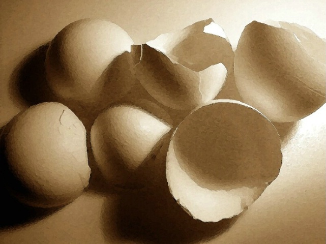eggshells sepia