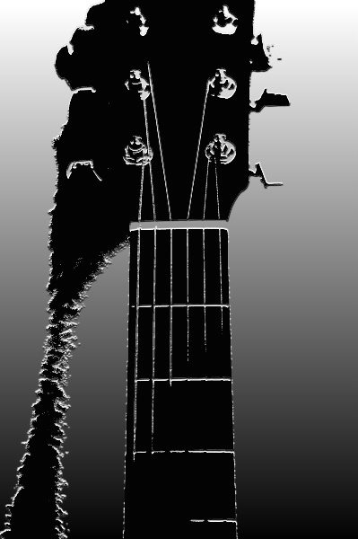 Guitar in black & white