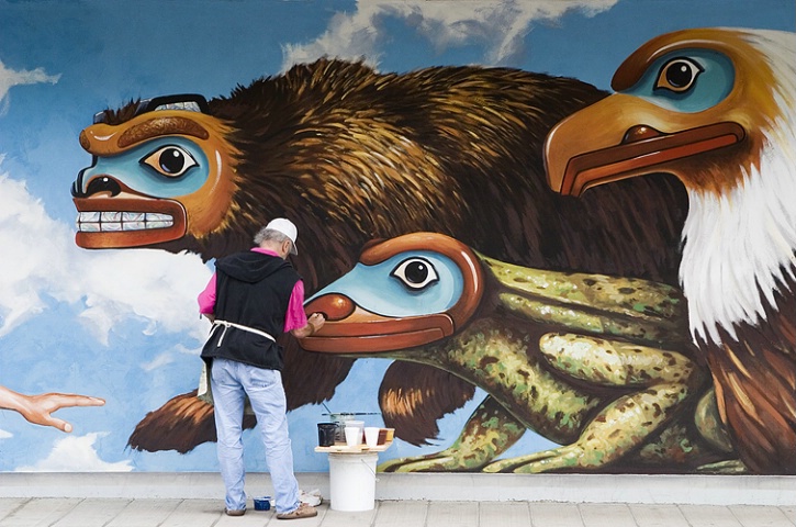 Muralist, Juneau, Alaska.