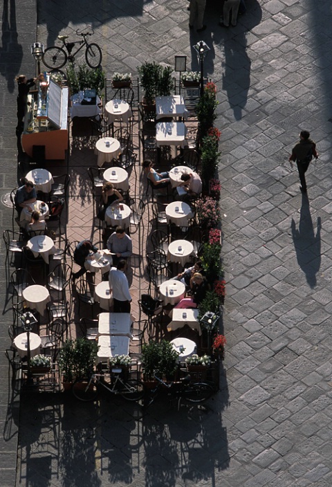 Cafe from Campanile, Florence, Italy