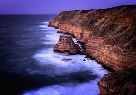 Last Light On Island Rock