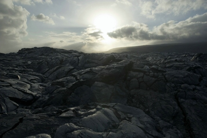 Sunset in the Lava Fields