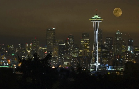 Seattle with imported moon