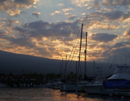Hualalai Sunrise at Honokohou Harbor