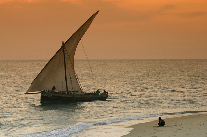 Zanzibar: Dhow At Sunset