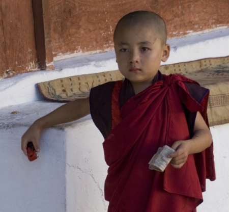 Young Bhutanese Monk--cropped