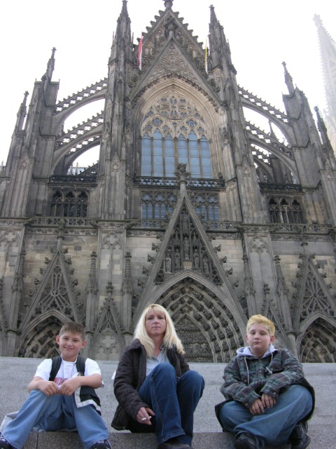 family in Cologne, GM. visiting cathedral