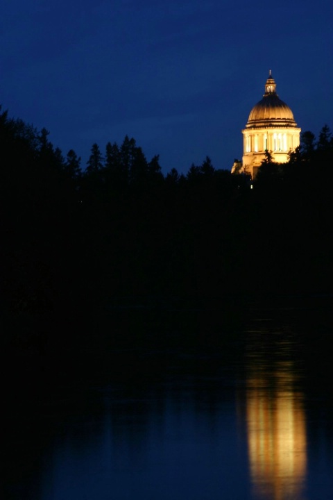 Washington State  Capital at night