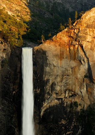 Last Light on Bridal Veil Falls - Yosemite NP