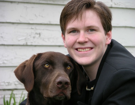 Ian with his dog