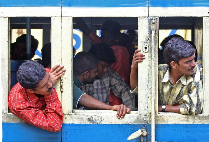 on the train