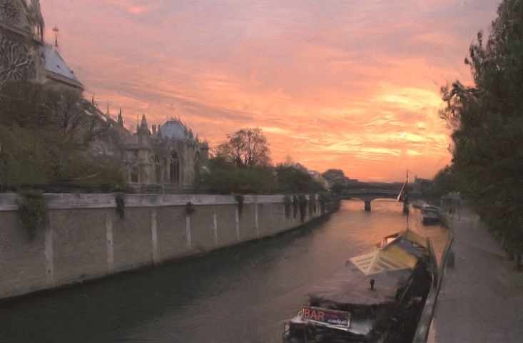 Seine River, Sunrise  