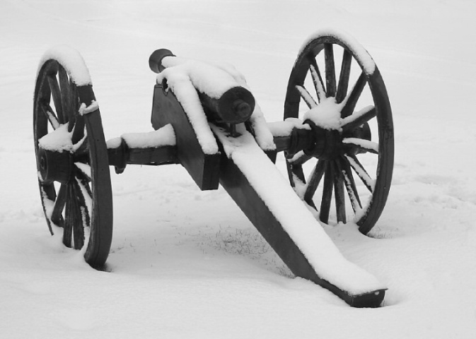 Snow Covered Cannon