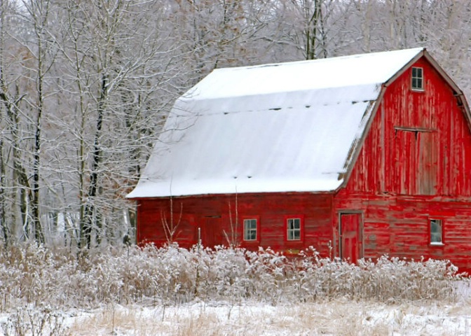Weathered Red Barn