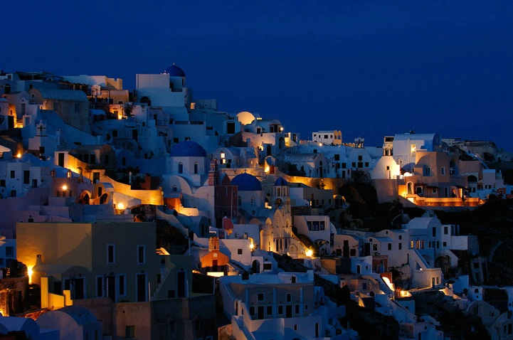 The village of Oia, Santorini island, Greece