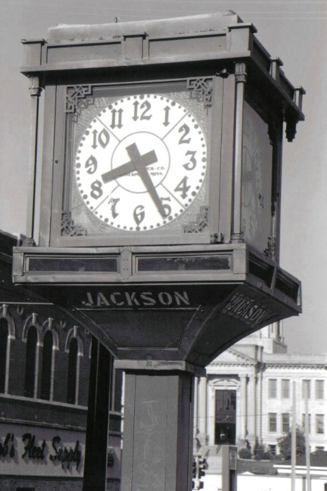 Jackson clock tower black and white - ID: 2208160 © Eric B. Miller