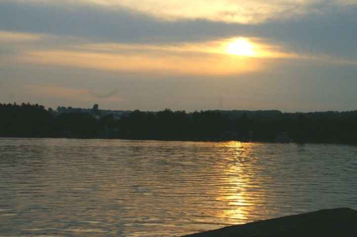 Nice Western Sunset Over Silver Lake, NY