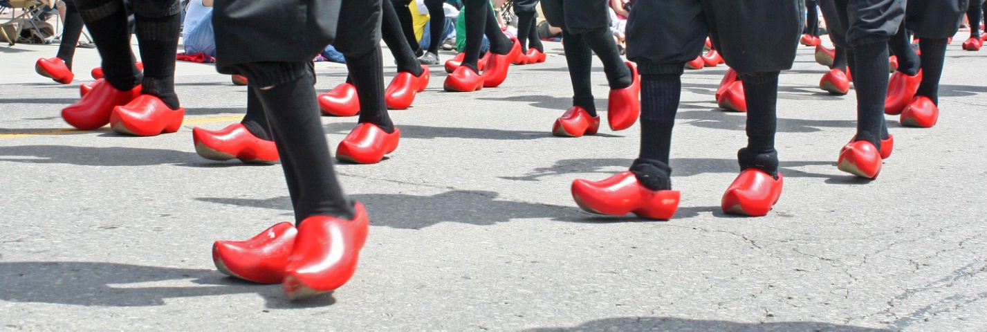 Red Wooden Shoes in Parade