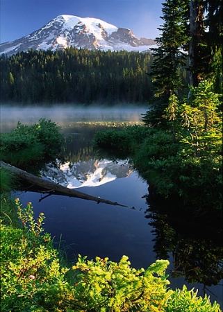 Misty Morning at Reflection Lake
