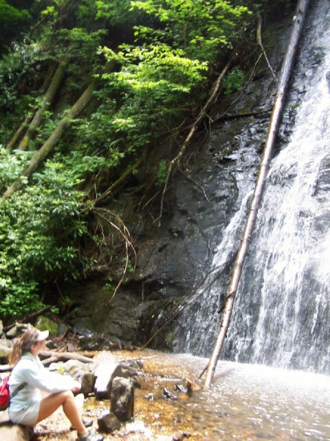 North Carolina- Jamie at the falls