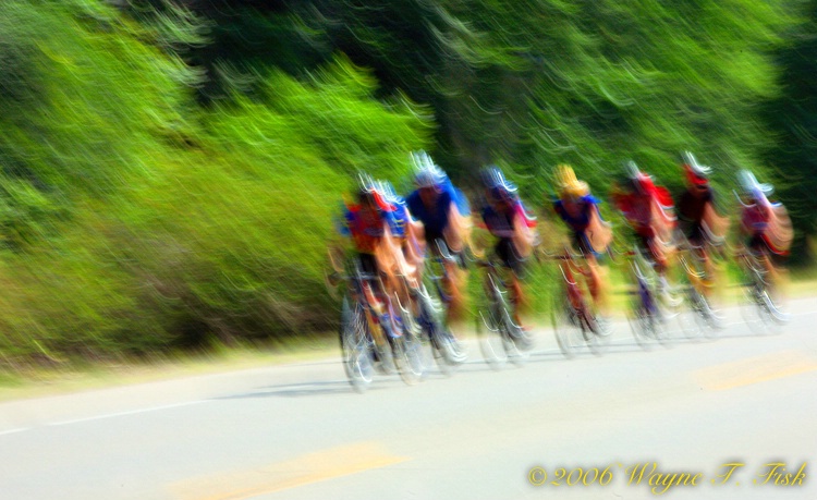 Biker's Blur at Finish line