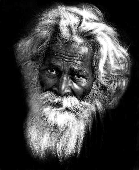portrait of an old native