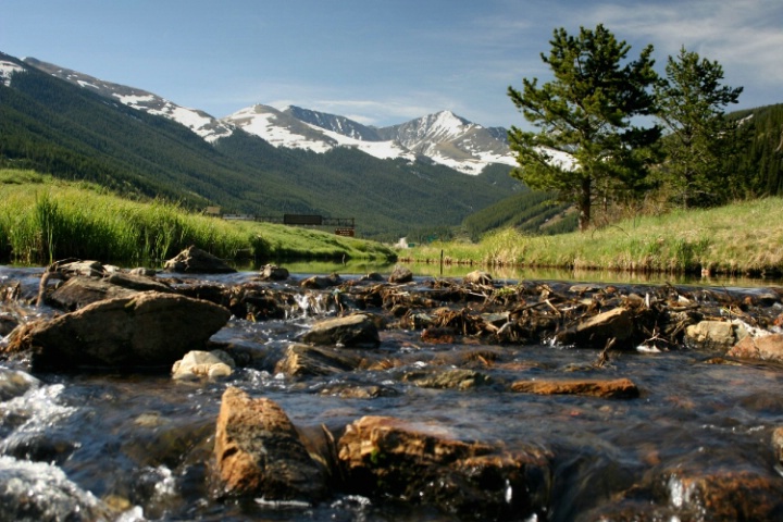 mountain stream.