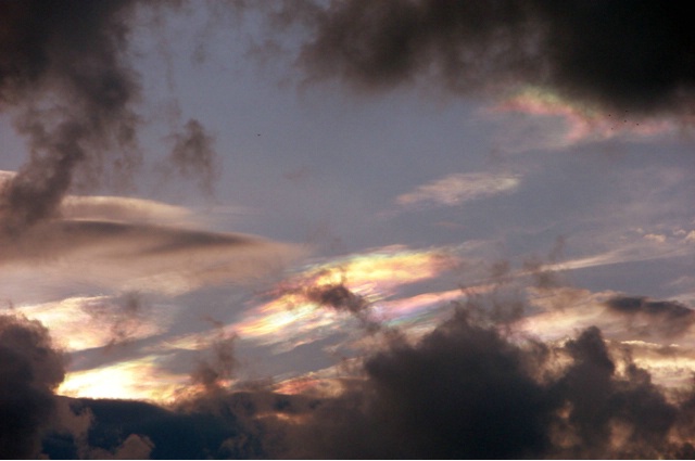 colourful clouds.