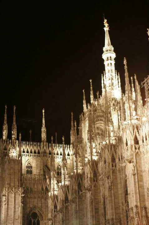 Duomo Cathedral Nightime   Milan, Italy