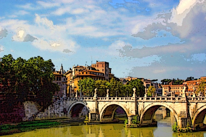 Bridge over the Tiber River