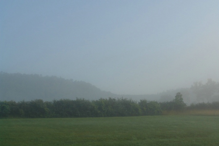 Morning mist; 7:35 AM July 14, 2006. JPEG 3888X259