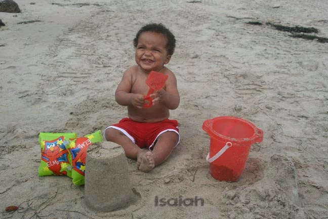 Playing in the sand at O.B.