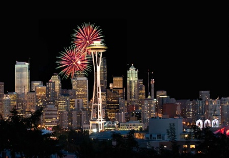 Fireworks over Seattle