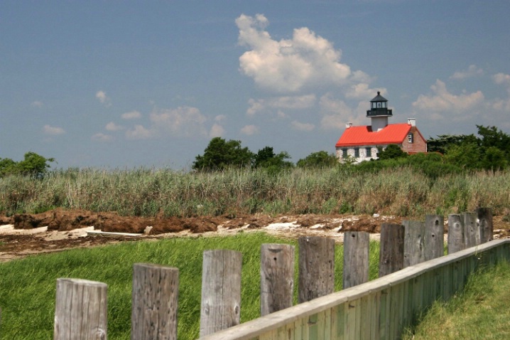 Pilings and Lighthouse