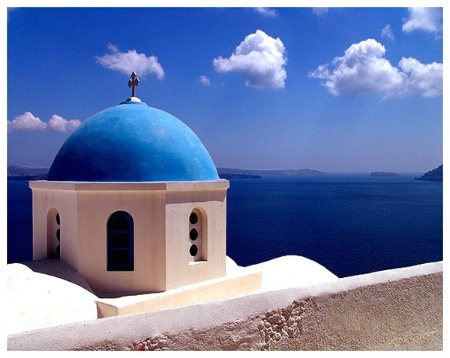 Blue Dome And Sea