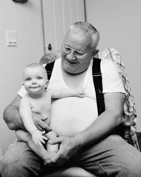 Great Gramps with his Grandbaby