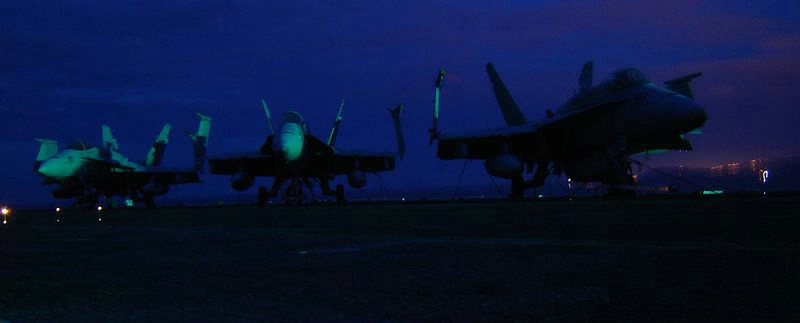 F/A-18's at night