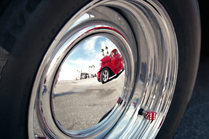 Red Coupe Reflection