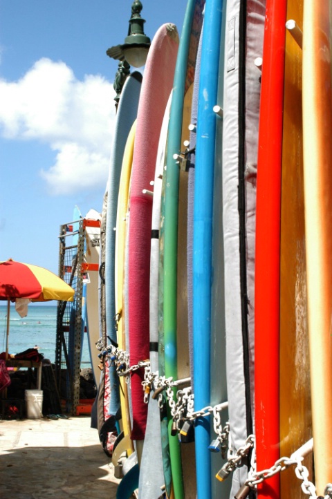 Surfing Waikiki