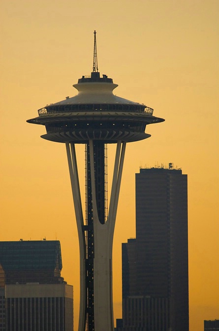 Seattle Space Needle at dawn