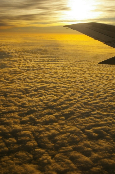 Evening in the clouds