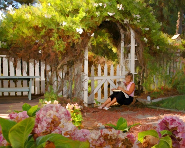 A Quiet Moment In Her Garden