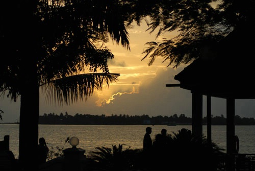 Sunset over Arabian Sea before storm