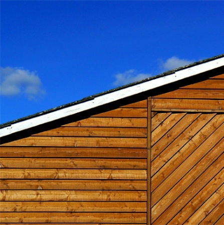 Gable under a blue sky