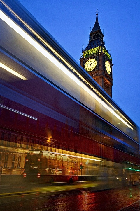 Big Ben with London Bus
