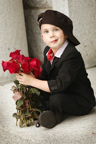 Silly Boy With Roses