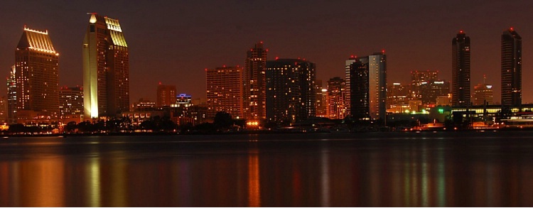 San DIego Waterfront At Night