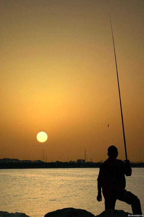Fishing under the Sunset