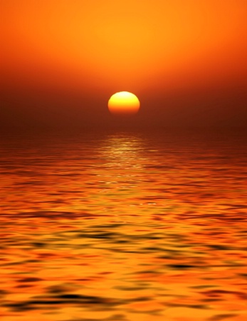 Golden Orb Sunset