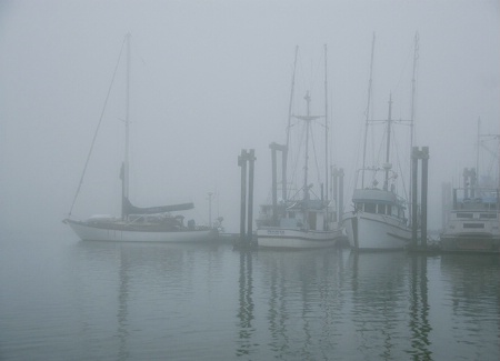 Boats in the Fog